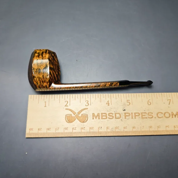 C-Pipe Smooth Deep Contrast Panel Lumberman Handmade Briar Pipe, New - Image 9