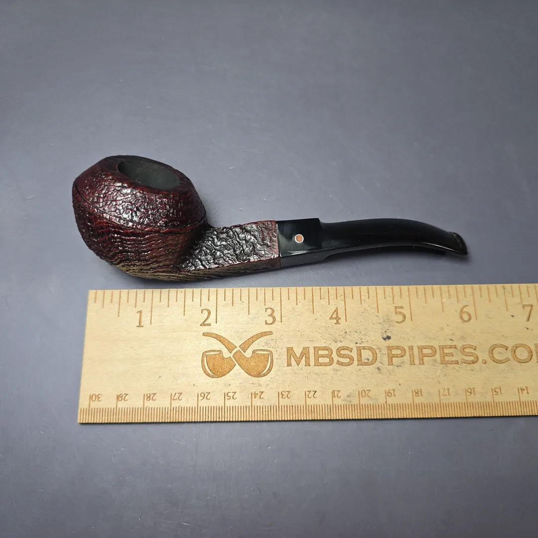 Ashton 1998 Pebble Grain XXX Sandblasted Bulldog Estate Briar Pipe, English Estates - Image 9