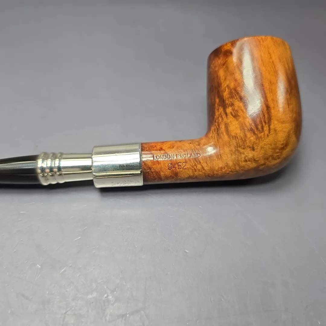 GBD 1957 9452 Smooth Billiard w/ Silver Spigot Estate Briar Pipe, English Estates - Image 9
