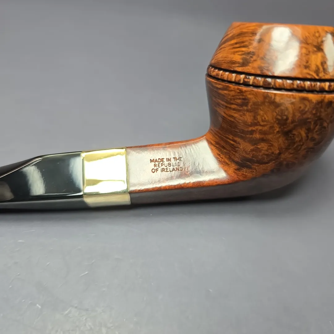 Peterson Sherlock Holmes Baker Street w/ 9k Gold Smooth Bulldog Estate Briar Pipe, Unsmoked - Image 9