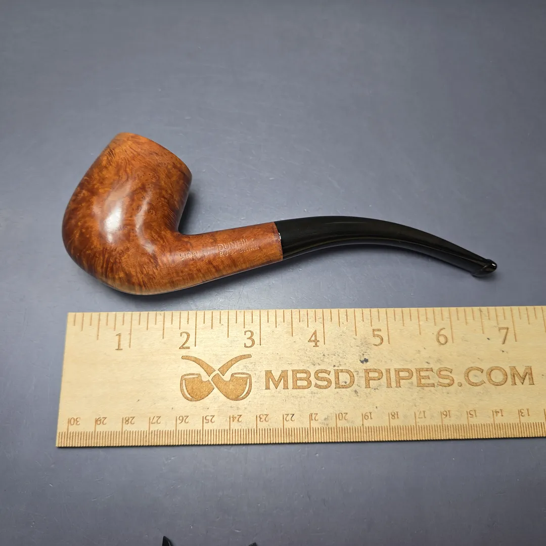 Dunhill 1982 Root Briar 51021 Smooth Bent Billiard Estate Briar Pipe, English Estates - Image 9