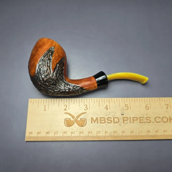Lothar Schirwitz 11 Partially Rusticated Egg Estate Briar Pipe, Unsmoked, 9mm - Image 9