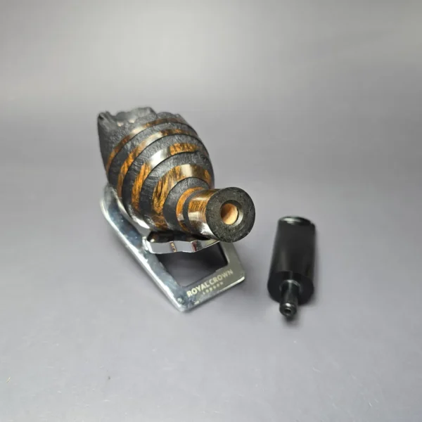 Peter Toth Spiral Sandblasted Devil Anse Handmade Briar Pipe, New - Image 10