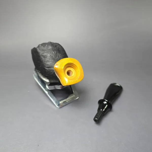 Peter Toth Sandblasted Freehand w/ Ebony & Osage Handmade Briar Pipe, New - Image 10