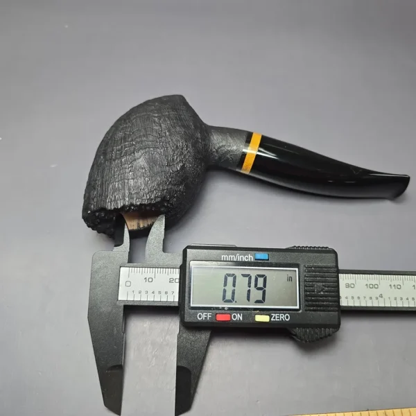 Peter Toth Sandblasted Shield w/ Osage Handmade Briar Pipe, New - Image 10