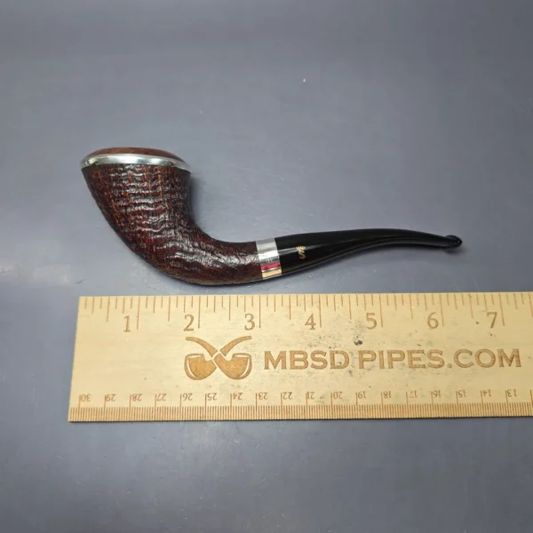 Stanwell Pipe of the Year 1991 Partially Sandblasted Horn w/ Silver Estate Briar Pipe, Unsmoked, 9mm - Image 10