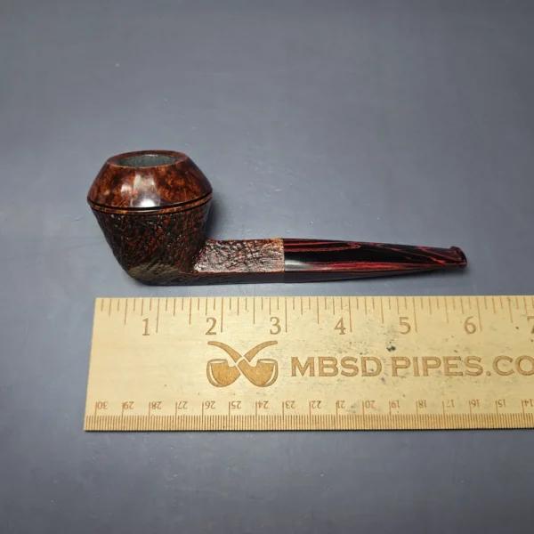 Herriot Pipes Partially Sandblasted Bulldog Handmade Briar Pipe, New - Image 9