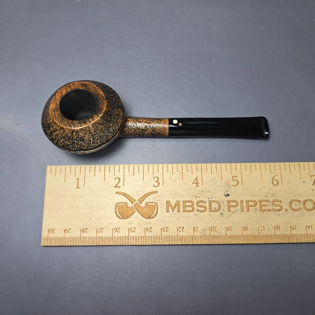 Luciano 2010 Squat Sandblasted Rhodesian Estate Briar Pipe, Italian Estates - Image 10