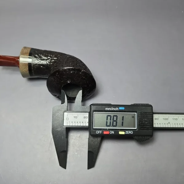 Bonsai Pipes Sandblasted Knubbel Rhodesian w/ Stabilized Platan Handmade Briar Pipe, New - Image 10