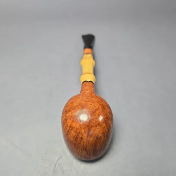 Bjarne Nielsen Signature Grade (C) Smooth Pot w/ Bamboo Estate Briar Pipe, Unsmoked - Image 10