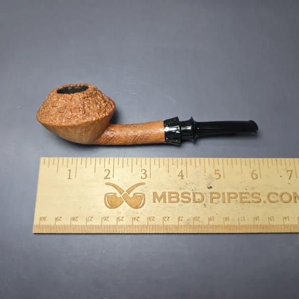 Pipe Tristan Partially Rusticated Rhodesian w/ Durat Estate Briar Pipe, French Estates - Image 10