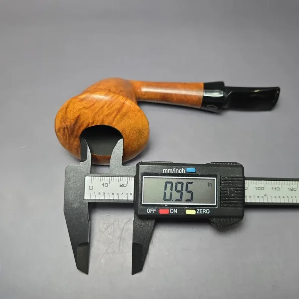 Brebbia Calabash Argento Smooth Calabash Estate Briar Pipe, Italian Estates, 9mm - Image 10