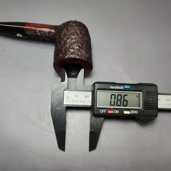 James Upshall Bark Group 6 Partially Rusticated Billiard Estate Briar Pipe, Unsmoked - Image 10