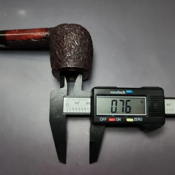 James Upshall Bark Group 5 Partially Rusticated Billiard Estate Briar Pipe, Unsmoked - Image 10