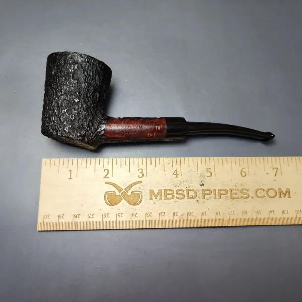 James Upshall Bark EXL Partially Rusticated Poker Estate Briar Pipe, Unsmoked - Image 9