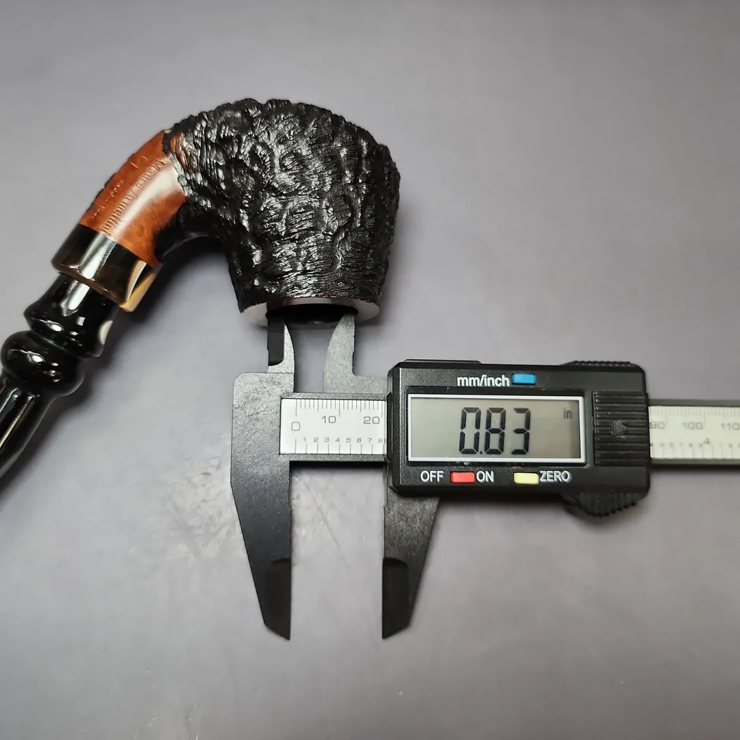 Mauro Armellini Rusticated Bent Brandy Estate Briar Pipe, Italian Estates - Image 10