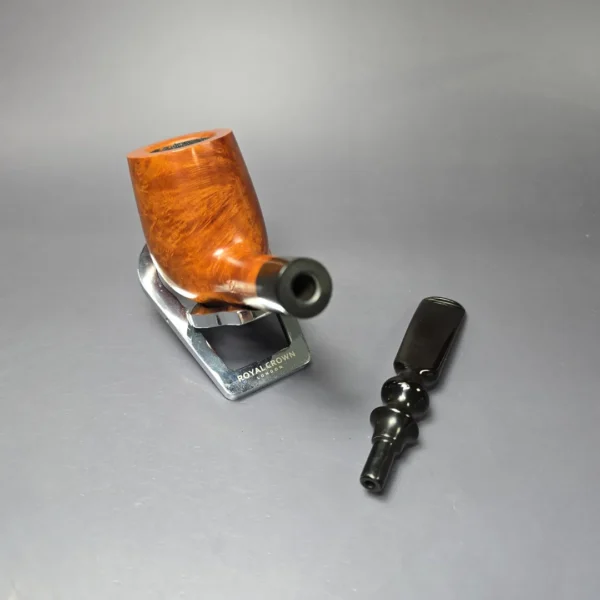 Edwards XL Smooth Bent Billiard w/ Ebonite Estate Briar Pipe, Unsmoked - Image 10