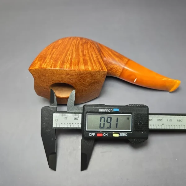 Baldo Baldi XL Smooth Freehand Dublin w/ Amber Estate Briar Pipe, Unsmoked - Image 10
