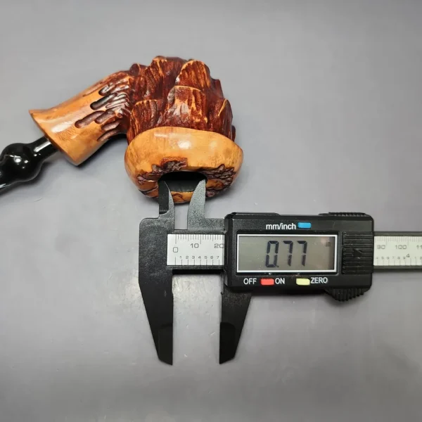 Nording Spruce Cone Partially Rusticated Freehand Estate Briar Pipe, Unsmoked - Image 10