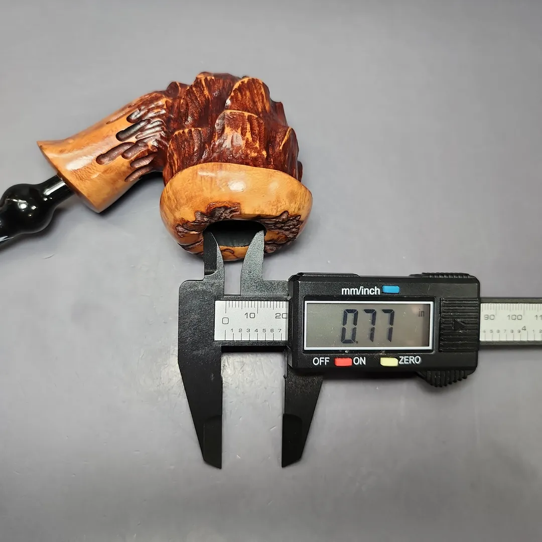 Nording Spruce Cone Partially Rusticated Freehand Estate Briar Pipe, Unsmoked - Image 10