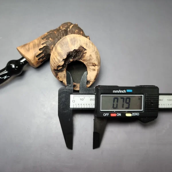 Nording Spruce Matte Partially Rusticated Freehand Estate Briar Pipe, Unsmoked - Image 10