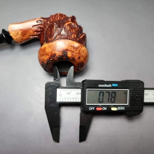 Nording Point Clear Partially Rusticated Freehand Estate Briar Pipe, Unsmoked - Image 10