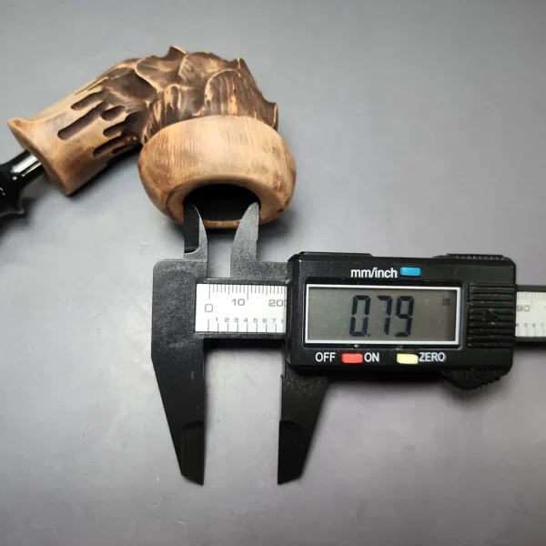 Nording Spruce Matte Partially Rusticated Freehand Estate Briar Pipe, Unsmoked - Image 10