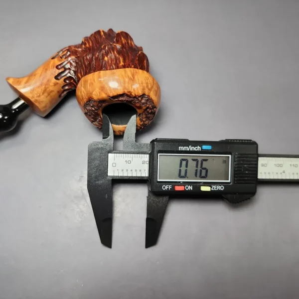 Nording Spruce Cone Partially Rusticated Freehand Estate Briar Pipe, Unsmoked - Image 10