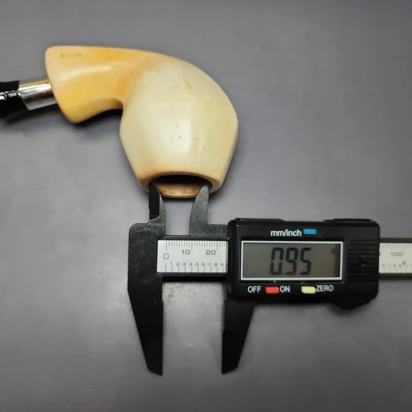 WGM XL Smooth Rhodesian w/ Silver Estate Block Meerschaum Pipe, Turkish Estates - Image 10