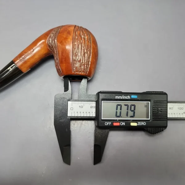 Comoy's Pre-1980s Highgate 184 Partially Rusticated Bent Billiard Estate Briar Pipe, Unsmoked - Image 10