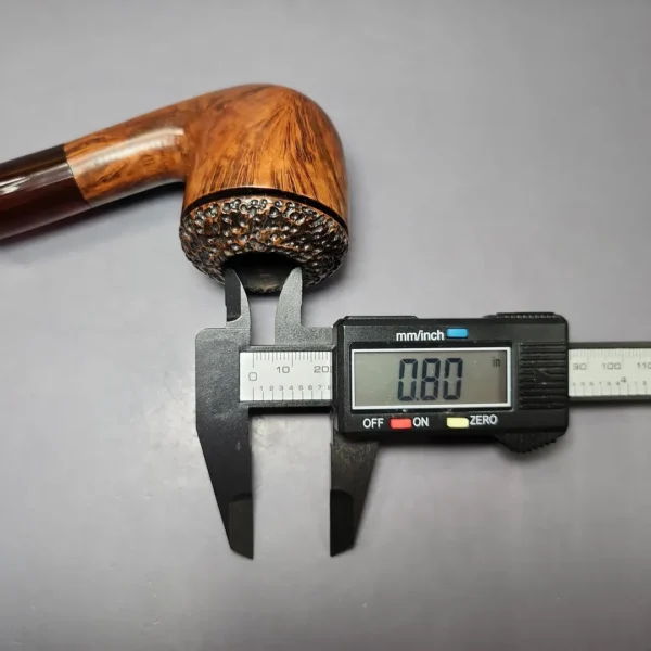 JM Boswell 2017 Partially Rusticated Rhodesian Estate Briar Pipe, American Estates - Image 10