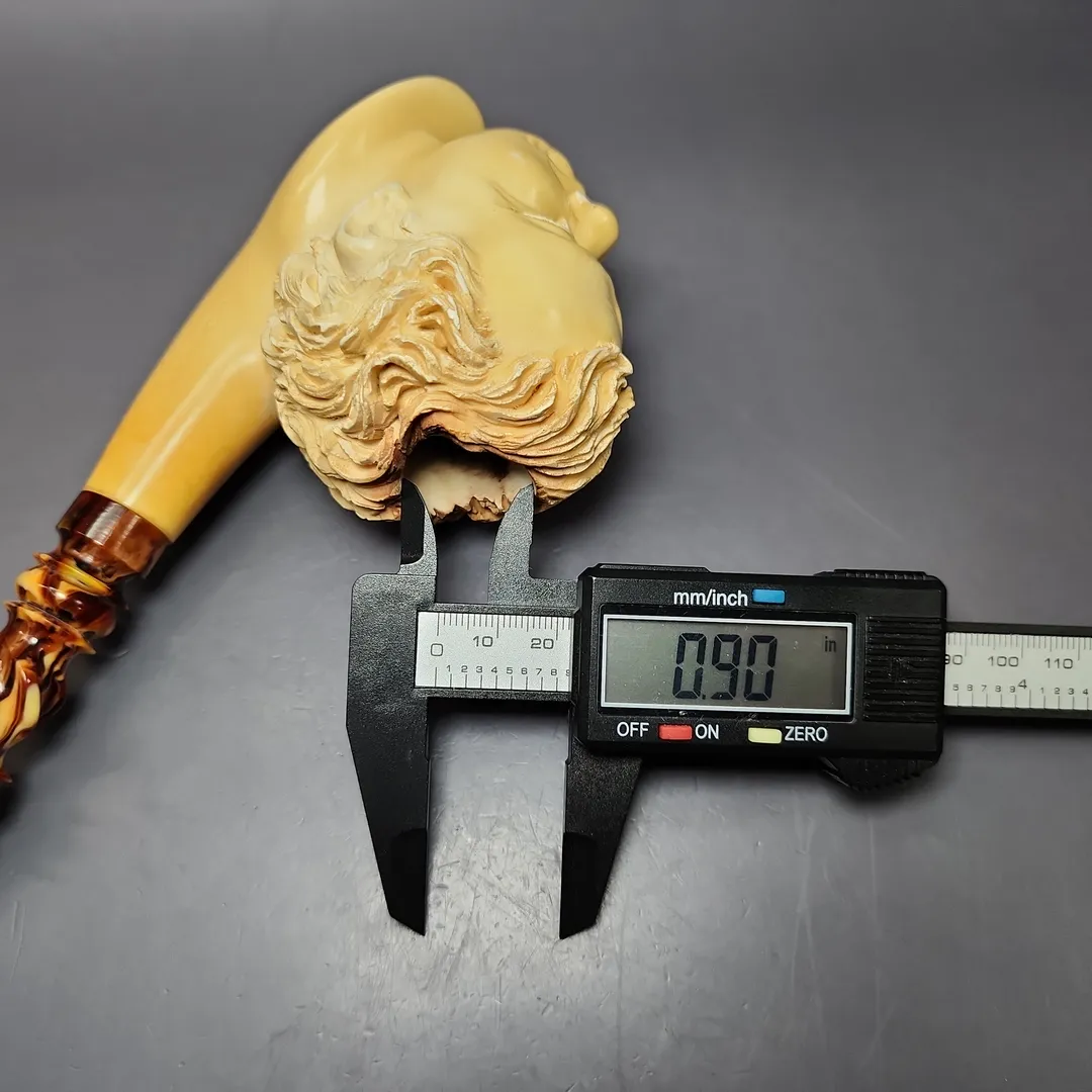 Kadir Baysal Magnum Weeping Child Estate Meerschaum Pipe, Turkish Estates - Image 10
