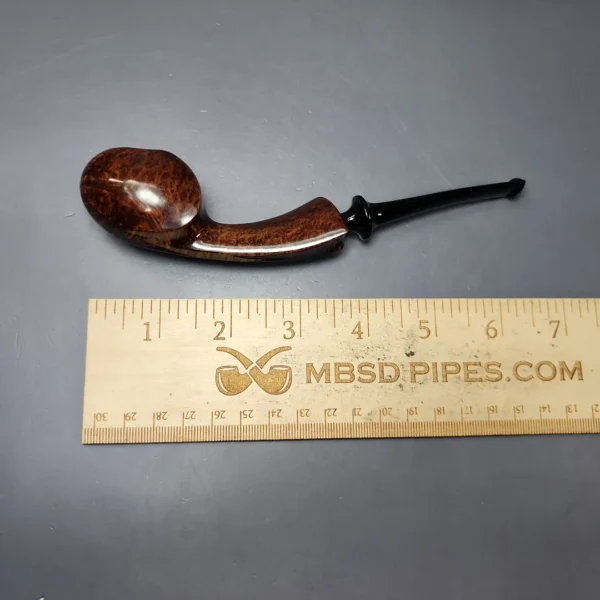 Jason Patrick Smooth Asymmetric Blowfish Estate Briar Pipe, American Estates - Image 10