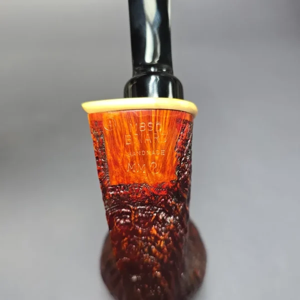 MBSD Briars Modern Masters 2 Sandblasted Blowfish w/ Boxwood Briar Pipe, New - Image 10