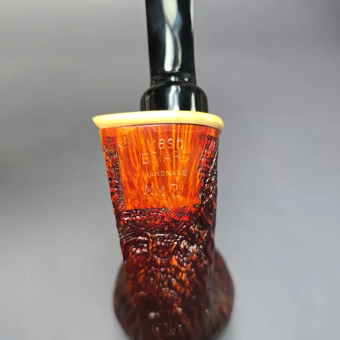 MBSD Briars Modern Masters 2 Sandblasted Blowfish w/ Boxwood Briar Pipe, New - Image 10