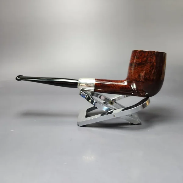 MBSD Briars Timeless Traditions 1 Smooth Billiard w/ Silver Handmade Briar Pipe, New - Image 10