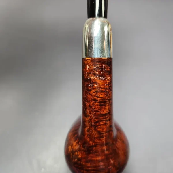 MBSD Briars Timeless Traditions 1 Smooth Billiard w/ Silver Handmade Briar Pipe, New - Image 10
