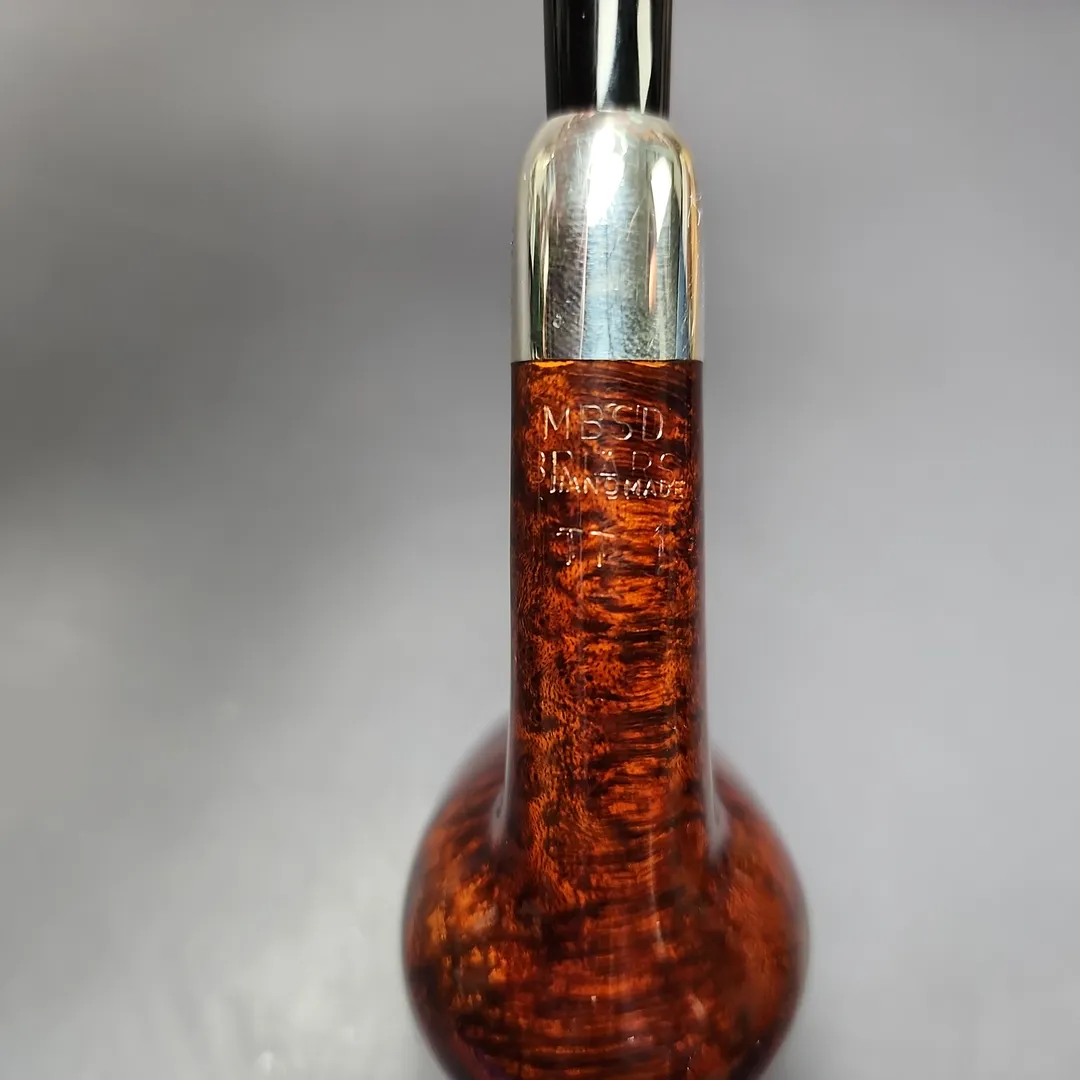 MBSD Briars Timeless Traditions 1 Smooth Billiard w/ Silver Handmade Briar Pipe, New - Image 10