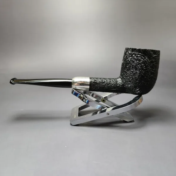 MBSD Briars Timeless Traditions 1 Sandblasted Billiard w/ Silver Handmade Briar Pipe, New - Image 10