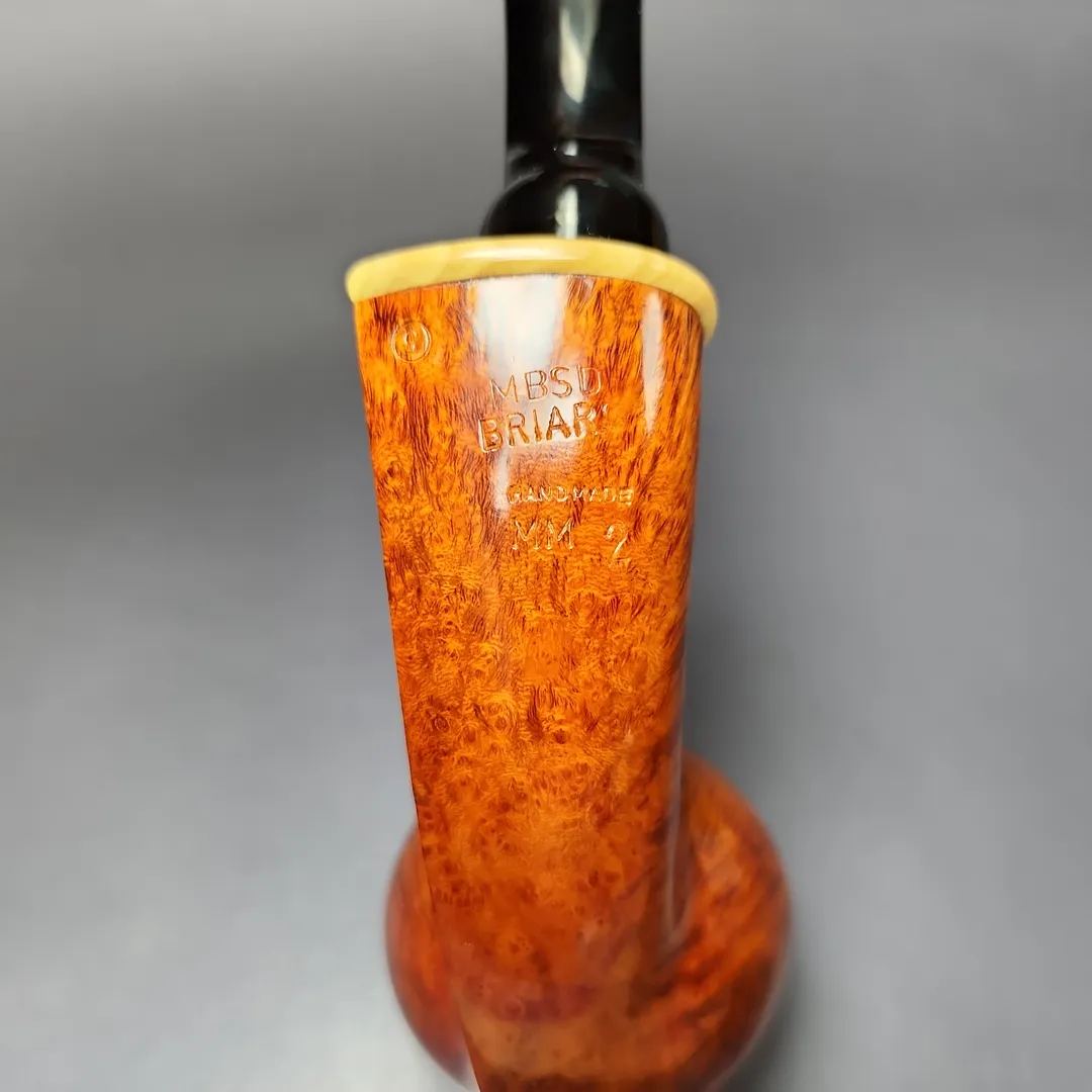 MBSD Briars Modern Masters 2 Smooth Blowfish w/ Boxwood Briar Pipe, New - Image 10
