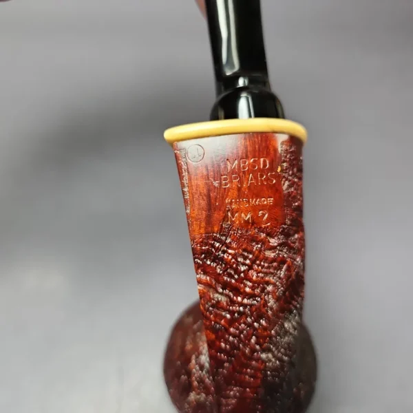 MBSD Briars Modern Masters 2 Sandblasted Blowfish w/ Boxwood Briar Pipe, New - Image 10