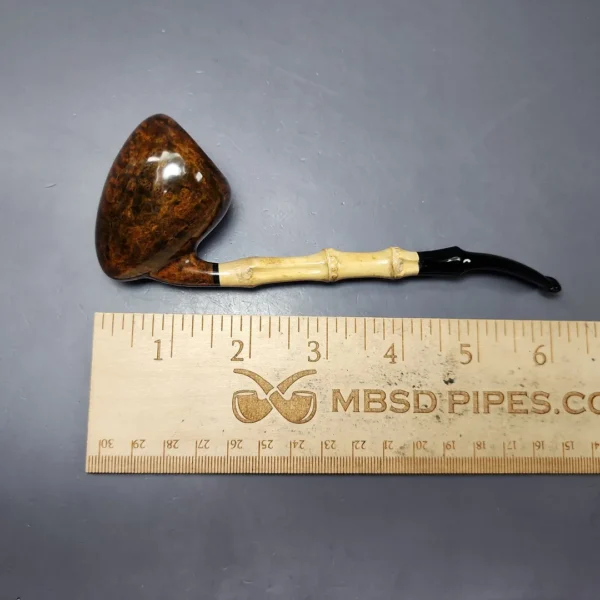 MBSD Briars Modern Masters 1 Smooth Peewit w/ Bamboo Briar Pipe, New - Image 10