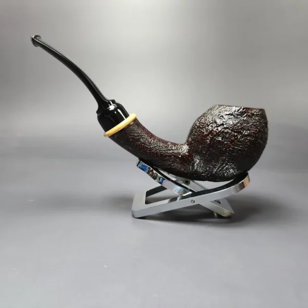 MBSD Briars Modern Masters 2 Sandblasted Blowfish w/ Boxwood Briar Pipe, New - Image 10