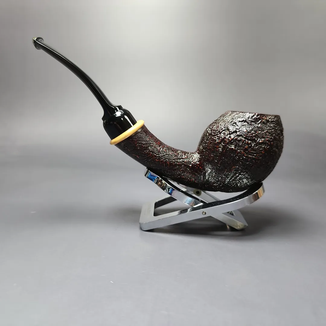 MBSD Briars Modern Masters 2 Sandblasted Blowfish w/ Boxwood Briar Pipe, New - Image 10