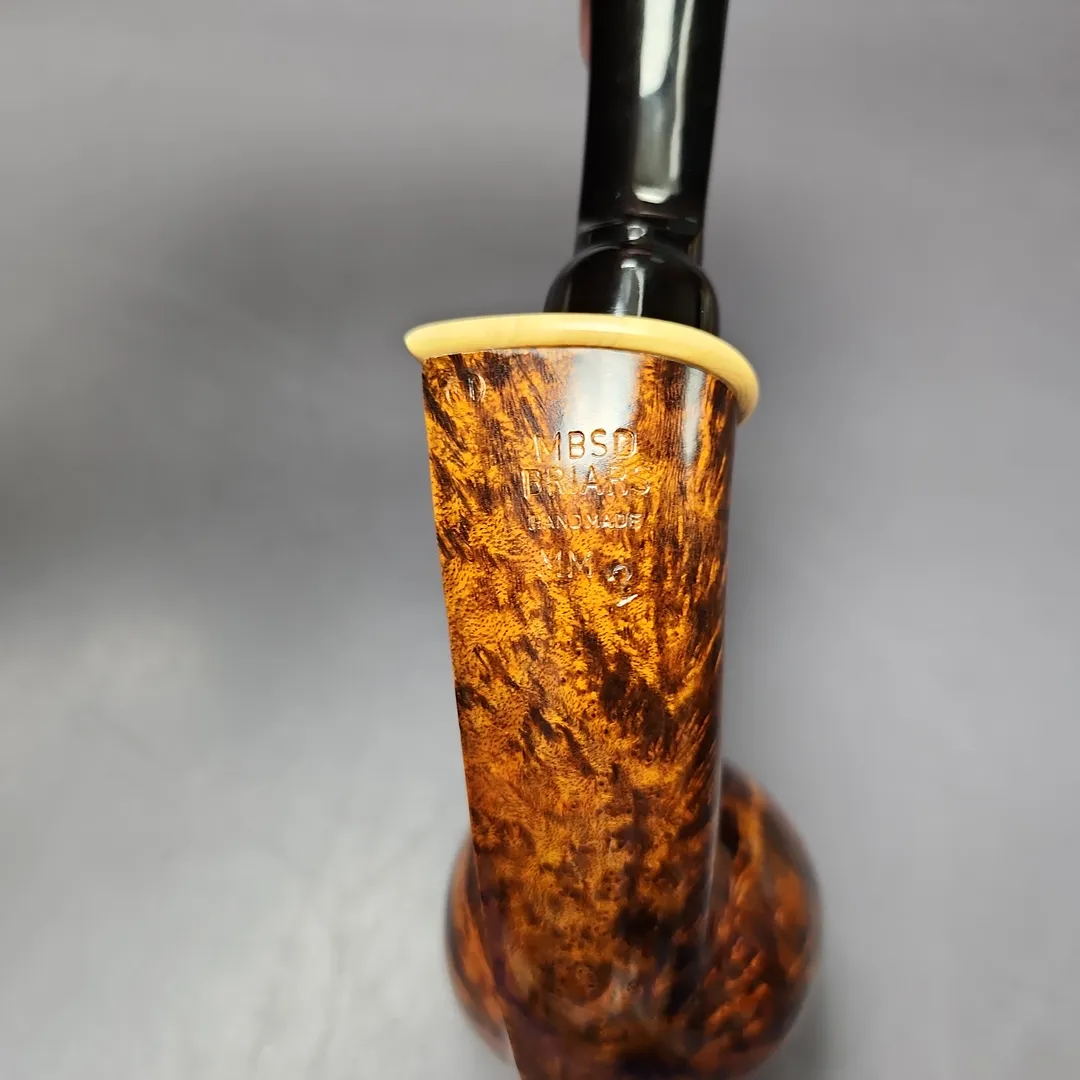 MBSD Briars Modern Masters 2 Smooth Blowfish w/ Boxwood Briar Pipe, New - Image 10