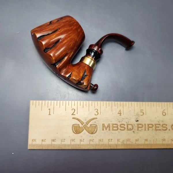 Moonlight Pipes "Stump-Punk" Oom Paul Handmade Briar Pipe, New - Image 10