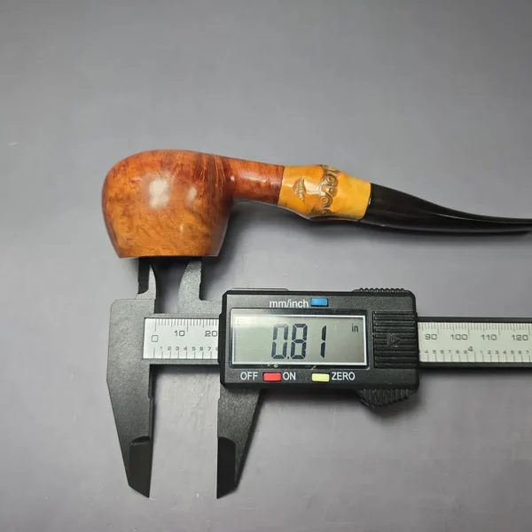 Savinelli Punto Oro 313 Smooth Prince w/ Bamboo Estate Briar Pipe, Italian Estates - Image 10