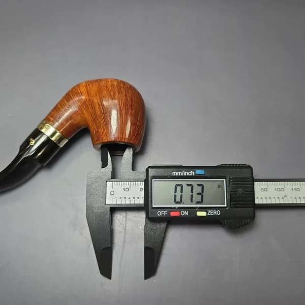 Peterson 1999 Supreme Gold Mounted 221 Smooth Bent Billiard Estate Briar Pipe, Irish Estates - Image 10