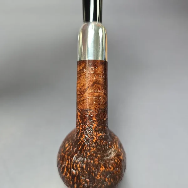 MBSD Briars Timeless Traditions 1 Sandblasted Billiard w/ Silver Handmade Briar Pipe, New - Image 10
