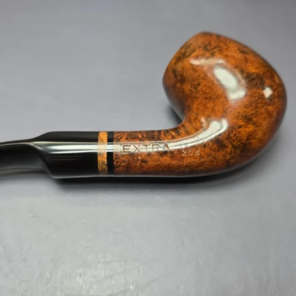 Velani Classica Extra 204 Smooth Bent Billiard Estate Briar Pipe, Unsmoked - Image 10